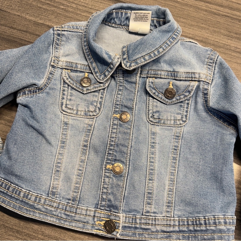 OKIE DOKIE 12 mo Baby Girl Snap closure Jean Jacket
